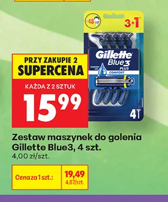 Zestaw maszynek do golenia Gillette Blue3 promocja w Biedronka