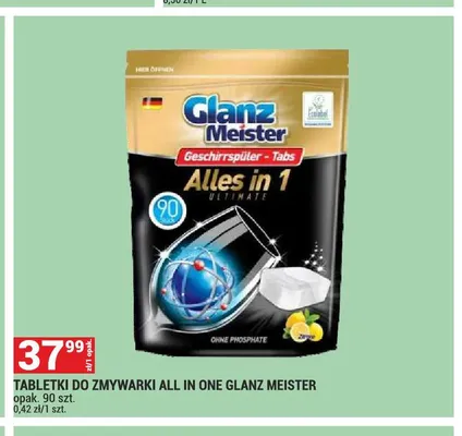 Tabletki do zmywarki All in One Glanz Meister promocja w Merkury Market