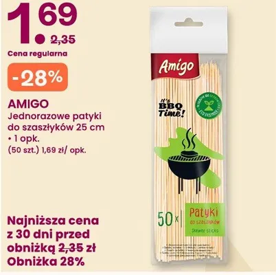 Patyki do szaszłyków amigo promocja w Frisco