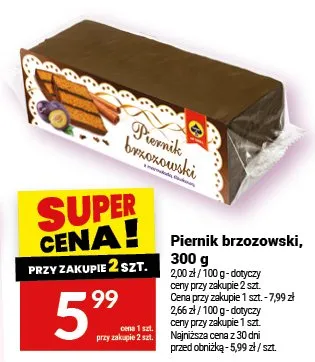 Piernik brzozowski, 300 g promocja w Twój Market