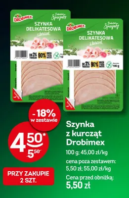 Szynka z kurcząt Drobimex promocja w Żabka