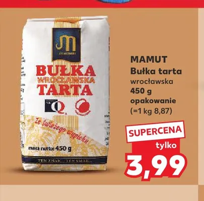 Bułka tarta wrocławska Mamut promocja w Kaufland