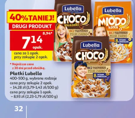 Płatki Lubella Miodo kółka promocja w Auchan