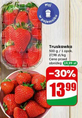 Truskawka 500 g promocja w Dino
