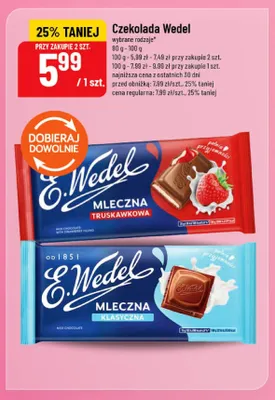 Czekolada mleczna klasyczna E.Wedel promocja w POLOmarket