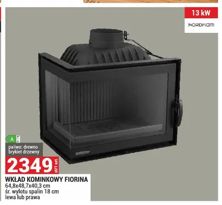 Wkład kominkowy Fiorina Nordflam promocja w Merkury Market