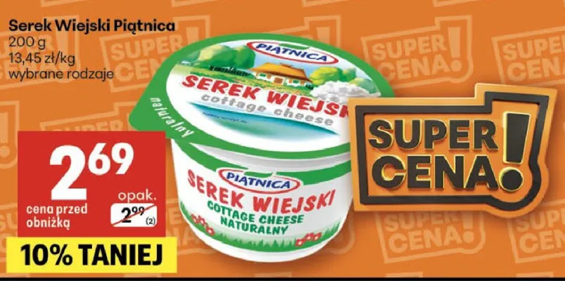 Serek wiejski Piątnica naturalny promocja w Delikatesy Centrum