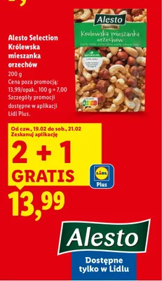 Królewska mieszanka orzechów 2+1 GRATIS promocja w Lidl