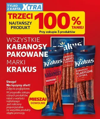 Kabanosy wieprzowe Krakus promocja w Kaufland