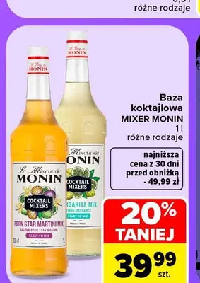 Baza koktajlowa Mixer Porn Star Martini Monin promocja w Carrefour