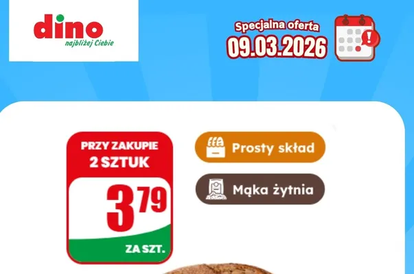 Chleb orkiszowy promocja w Dino