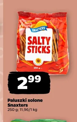 Paluszki solone Snaxters promocja w Netto
