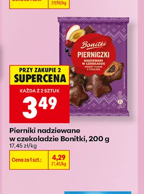 Pierniki nadziewane w czekoladzie Bonitki promocja w Biedronka