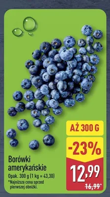 Borówki amerykańskie promocja w Aldi