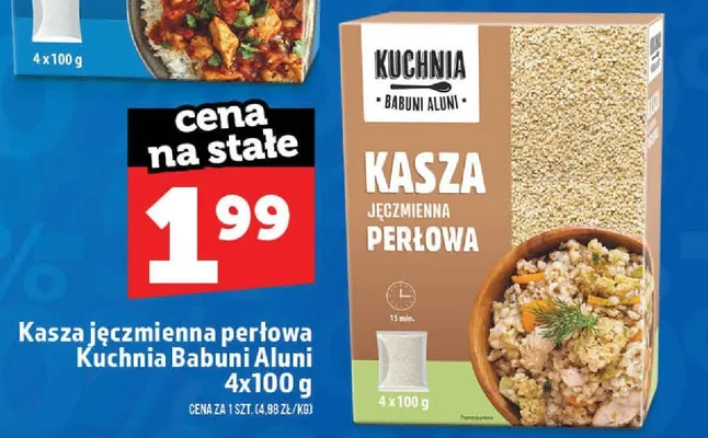 Kasza jęczmienna perłowa Kuchnia Babuni Aluni 4-pak 100g promocja w TOPAZ