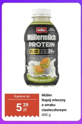Napój mleczny o smaku ciasteczkowym Müller promocja w Dino
