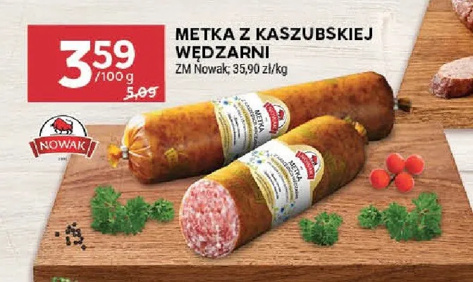 Metka z kaszubskiej wędzarni promocja w Stokrotka