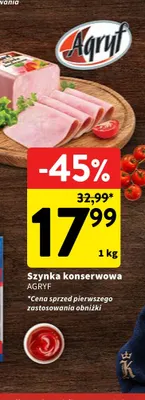 Szynka konserwowa Agryf promocja w Intermarche