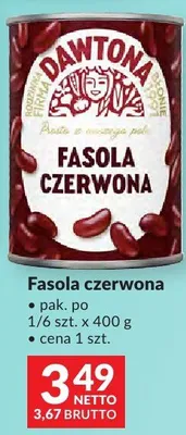 Fasola czerwona Dawtona pak. po 1/6 szt. x 400g promocja w Makro