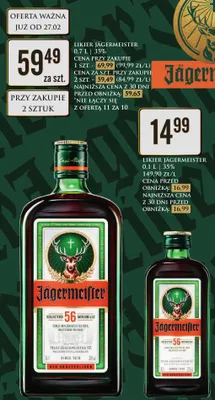 Likier Jägermeister promocja w Dino