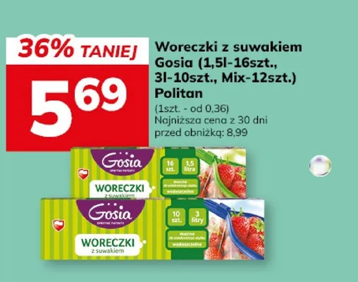 Woreczki z suwakiem Gosia 1,5 l promocja w Hitpol