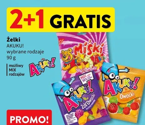 Żelki wybrane rodzaje promocja w Intermarche