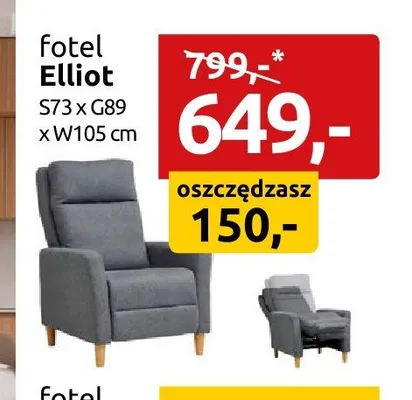 Fotel Elliot promocja w Black Red White