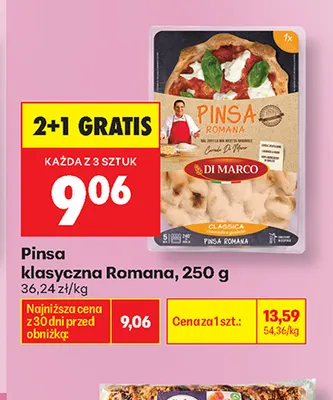 Pinsa klasyczna Romana Di Marco promocja w Biedronka