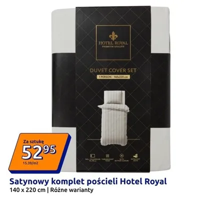 Satynowy komplet pościeli 140x220 cm promocja w Action