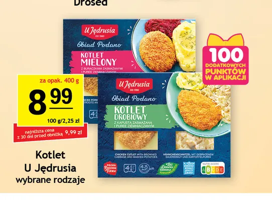 Kotlet mielony z buraczkami zasmażanymi i puree ziemniaczanym U Jędrusia promocja w Gram Market