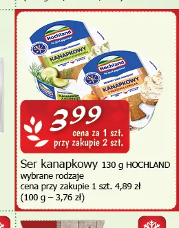 Ser kanapkowy z prażoną cebulką Hochland promocja w CEZAR Delikatesy