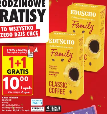 Kawa mielona Eduscho Family promocja w Intermarche