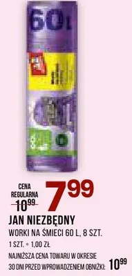Worki na śmieci 60l Jan Niezbędny promocja w Drogerie Natura