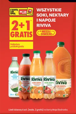 Sok 100% Riviva Pomarańcza z witaminą C promocja w Biedronka