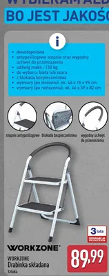 Drabinka składana Workzone promocja w Aldi