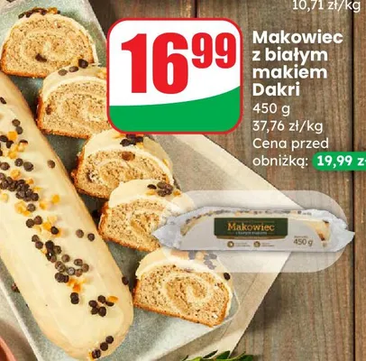 Makowiec z białym makiem Dakri promocja w Dino