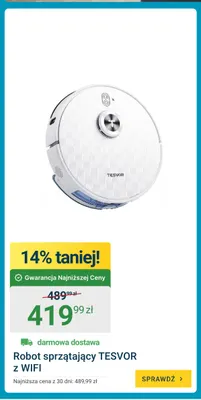 Robot sprzątający Tesvor z Wi-Fi promocja w ERLI