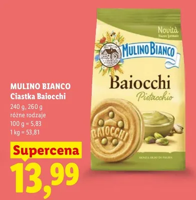 Ciastka Baiocchi Mulino Bianco promocja w Lidl