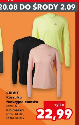 Koszulka funkcjonalna damska Crivit promocja w Kaufland