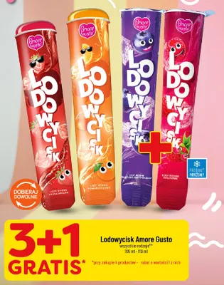 Lody wodne Lodowycisk malinowe Amore Gusto promocja w POLOmarket