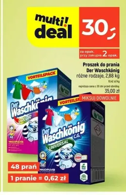 Proszek do prania Der Waschkönig Universal promocja w Dealz