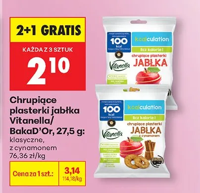 Chrupiące plasterki jabłka klasyczne 2+1 GRATIS promocja w Biedronka