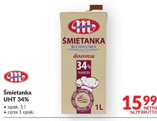 Śmietanka UHT 34% promocja w Makro