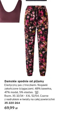 Damskie spodnie od piżamy Tchibo promocja w Tchibo