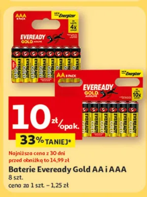 Baterie Eveready Gold AA i AAA promocja w Auchan