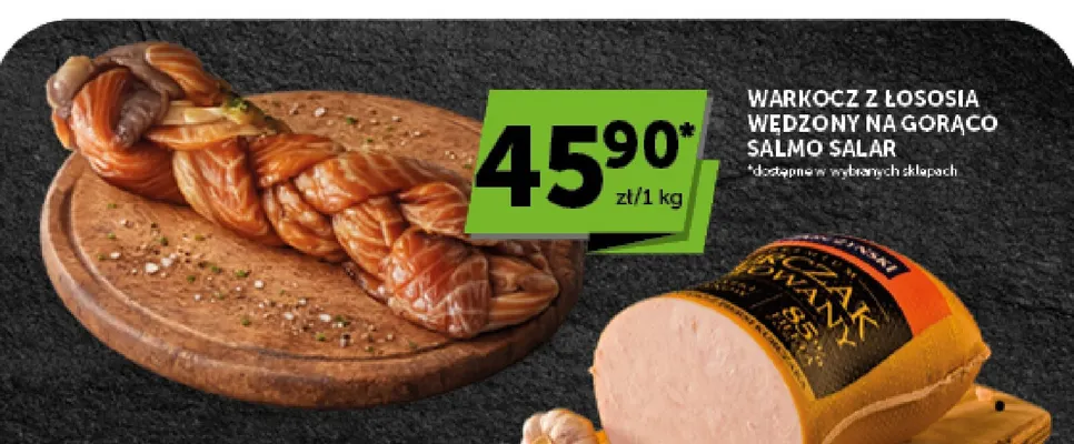 Warkocz z łososia wędzony na gorąco Salmo Salar promocja w Euro Sklep