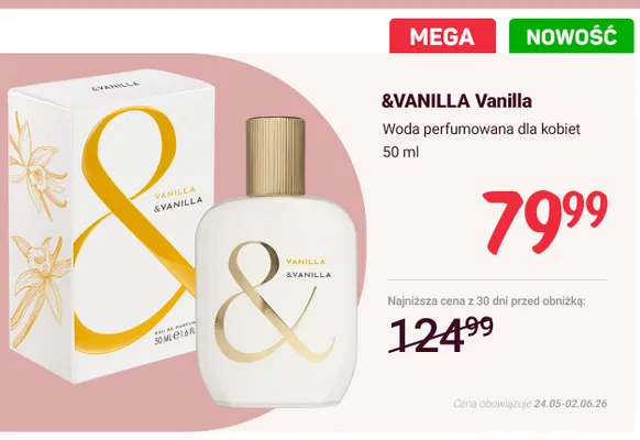 Woda perfumowana dla kobiet &VANILLA Vanilla MEGA NOWOŚĆ promocja w Rossmann