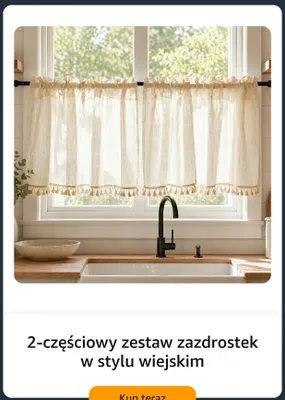Zestaw zazdrostek w stylu wiejskim promocja w Amazon