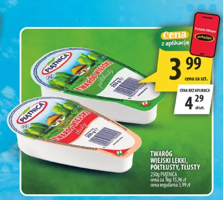 Twaróg wiejski lekki Piątnica promocja w Arhelan