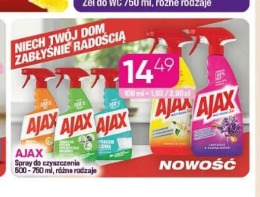 Spray do czyszczenia Ajax promocja w Drogerie Koliber